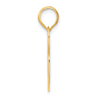 14k Polished Block Number 63 Pendant-BN63