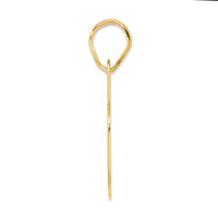 14k Polished Block Number 75 Pendant-BN75