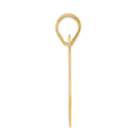 14k Polished Block Number 80 Pendant-BN80