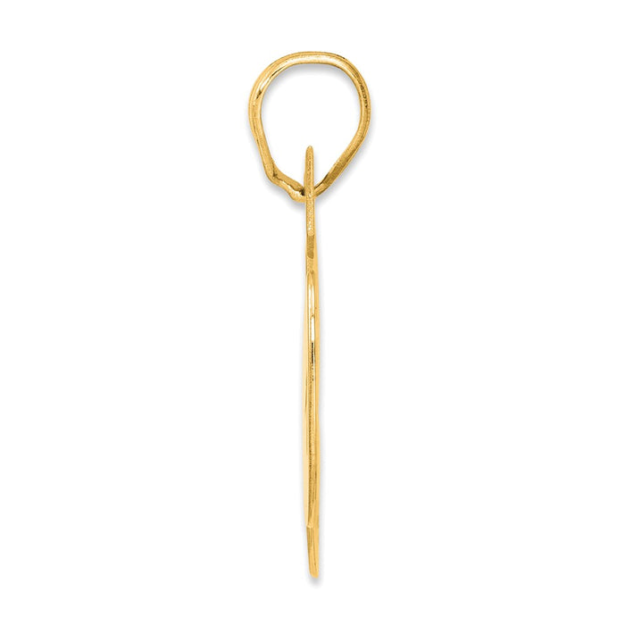 14k Polished Block Number 85 Pendant-BN85