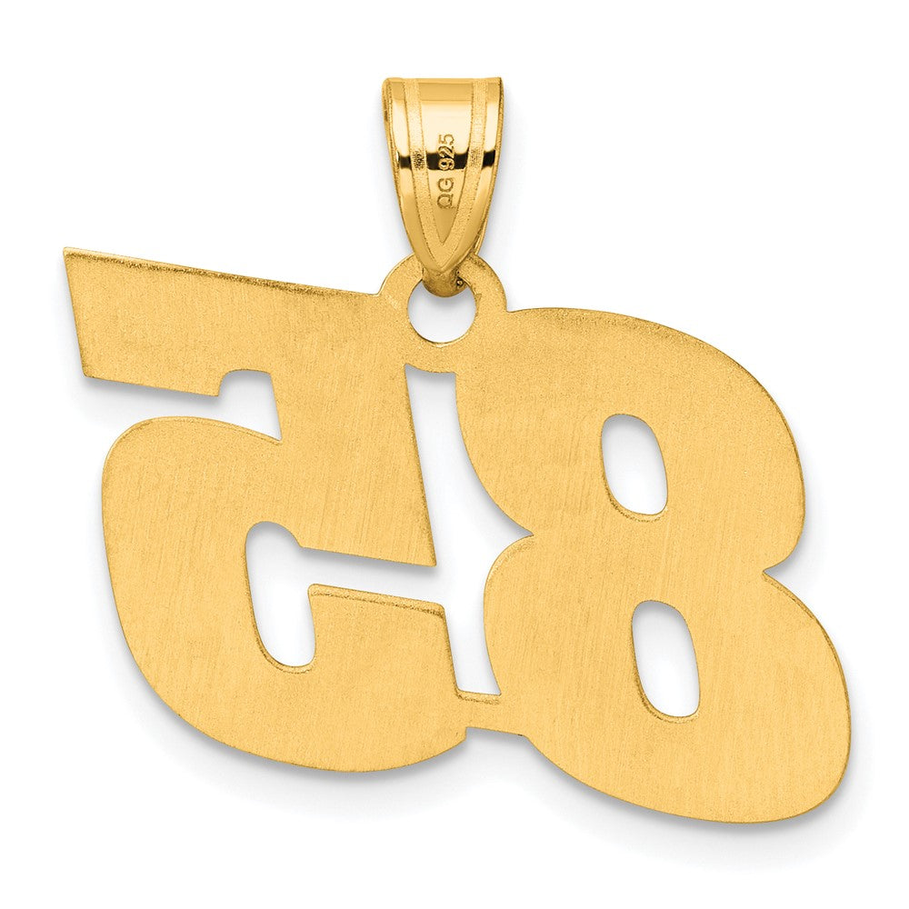 14k Polished Block Number 85 Pendant-BN85