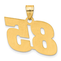 14k Polished Block Number 85 Pendant-BN85