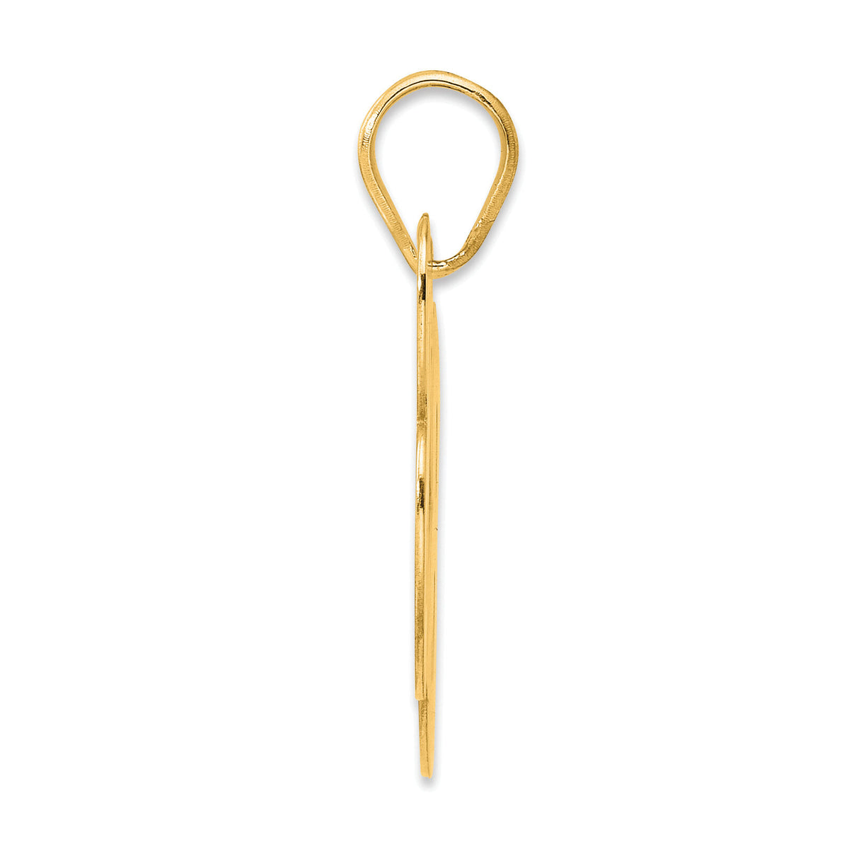 14k Polished Block Number 88 Pendant-BN88