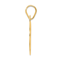 14k Polished Block Number 88 Pendant-BN88
