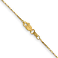 14K 14 inch .7mm Box with Lobster Clasp Chain-BOX075-14