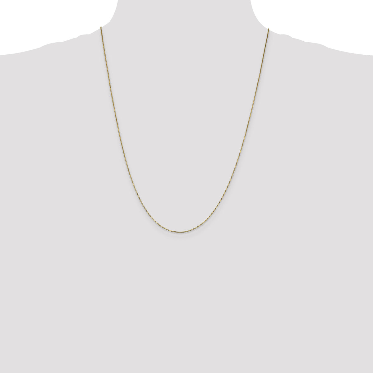 14k .7mm Box with Lobster Clasp Chain-BOX075-24