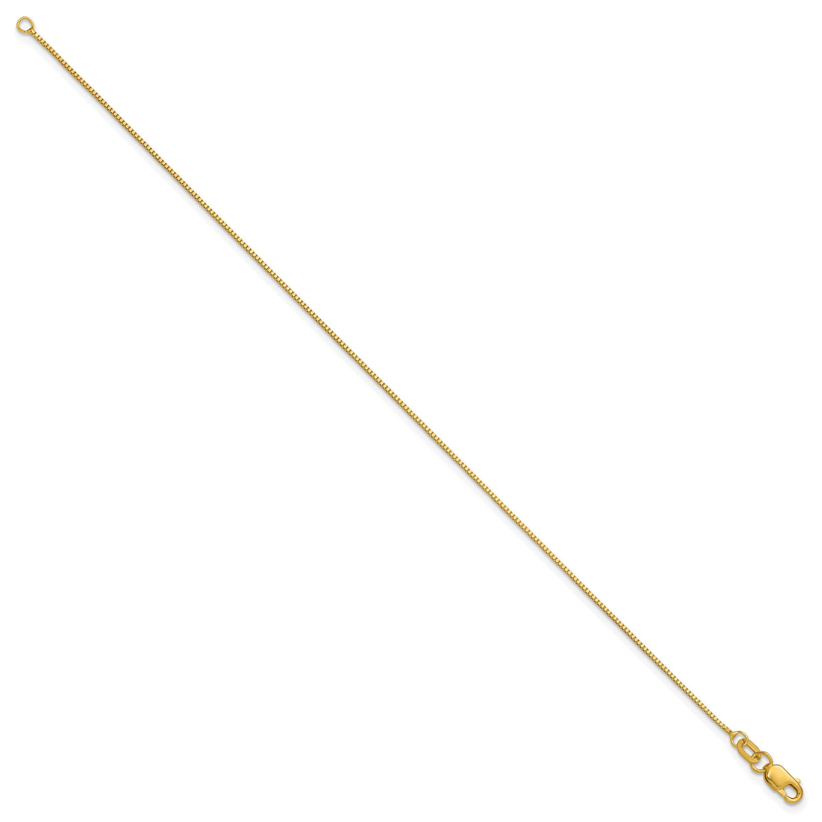 14k .7mm Box with Lobster Clasp Chain-BOX075-7