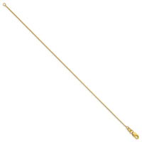14k .7mm Box with Lobster Clasp Chain-BOX075-7