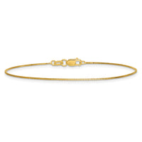 14k .7mm Box with Lobster Clasp Chain-BOX075-7