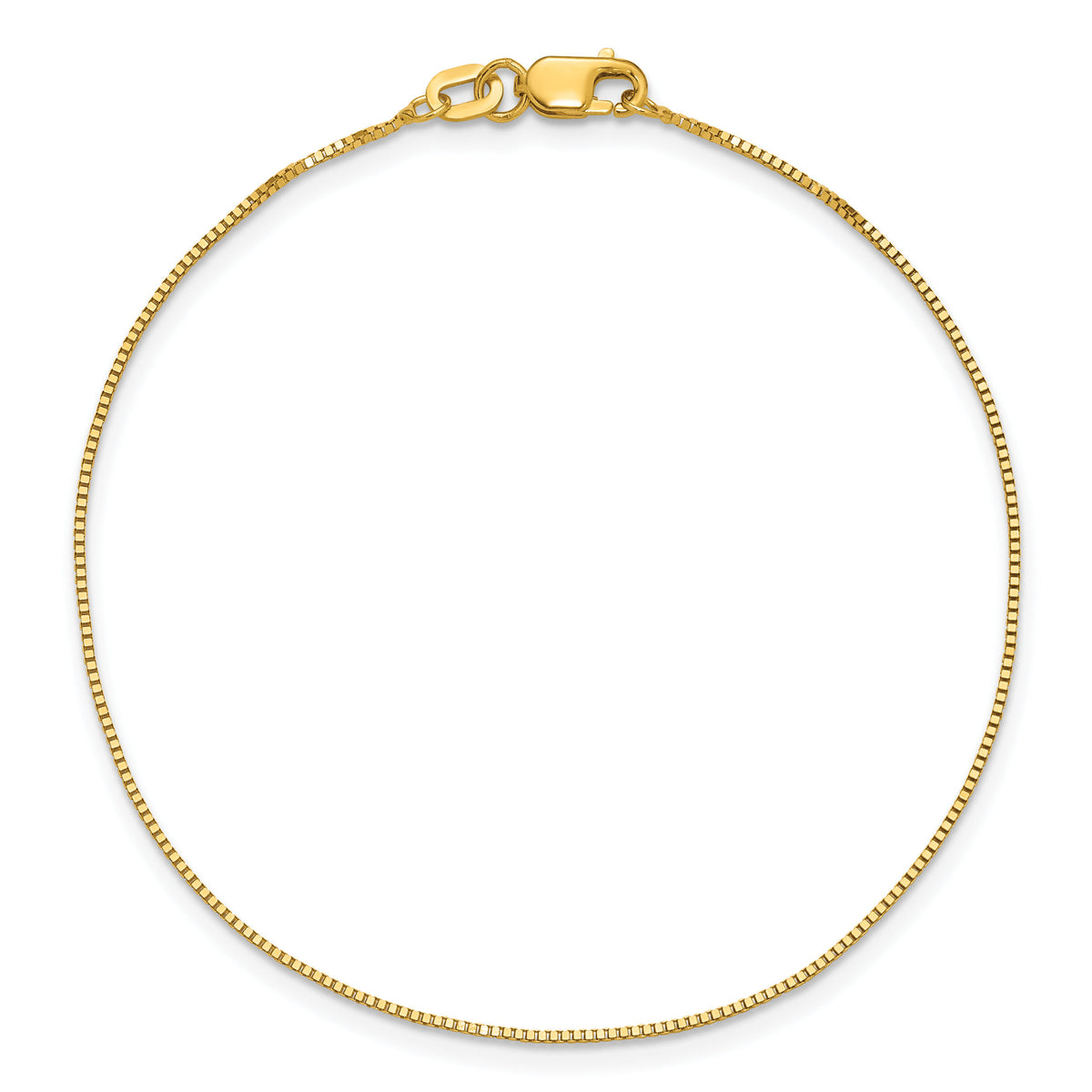 14k .7mm Box with Lobster Clasp Chain-BOX075-7
