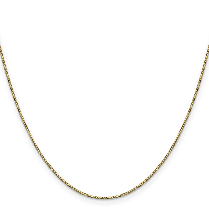 14k .9mm Box with Lobster Clasp Chain-BOX087-22
