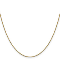 14K 18 inch .9mm Box with Lobster Clasp Chain-BOX087-18