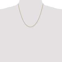 14K 20 inch .9mm Box with Lobster Clasp Chain-BOX087-20