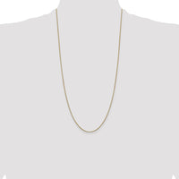 14K 28 inch .9mm Box with Lobster Clasp Chain-BOX087-28