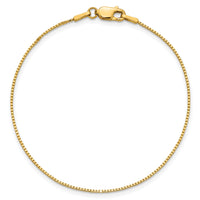 14k .9mm Box with Lobster Clasp Chain-BOX087-8