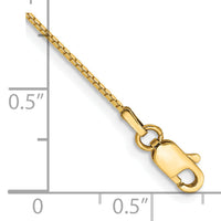14k .9mm Box with Lobster Clasp Chain-BOX087-8