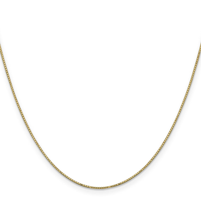 14k .9mm Box with Spring Ring Clasp Chain-BOX087S-18