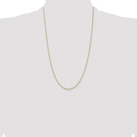 14K 26 inch .9mm Box with Spring Ring Clasp Chain-BOX087S-26