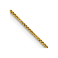 14K 26 inch .9mm Box with Spring Ring Clasp Chain-BOX087S-26