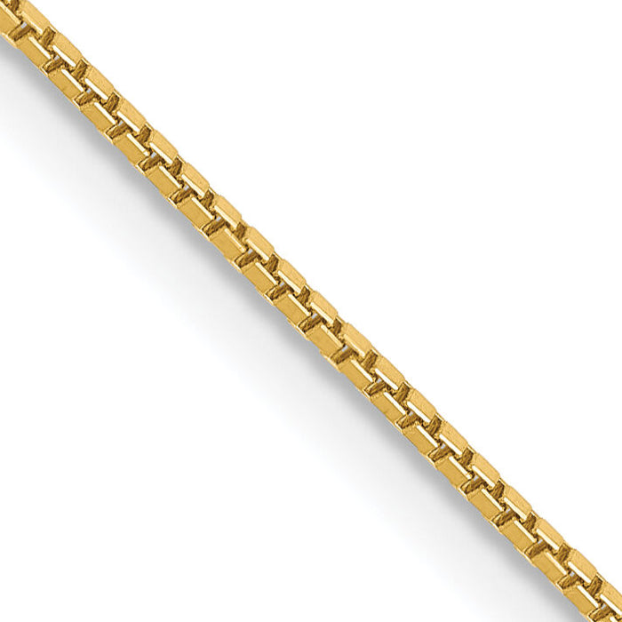14k .9mm Box with Lobster Clasp Chain-BOX087-30