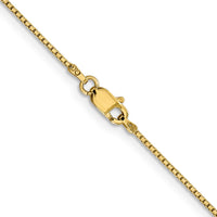 14K 16 inch .95mm Box with Lobster Clasp Chain-BOX095-16