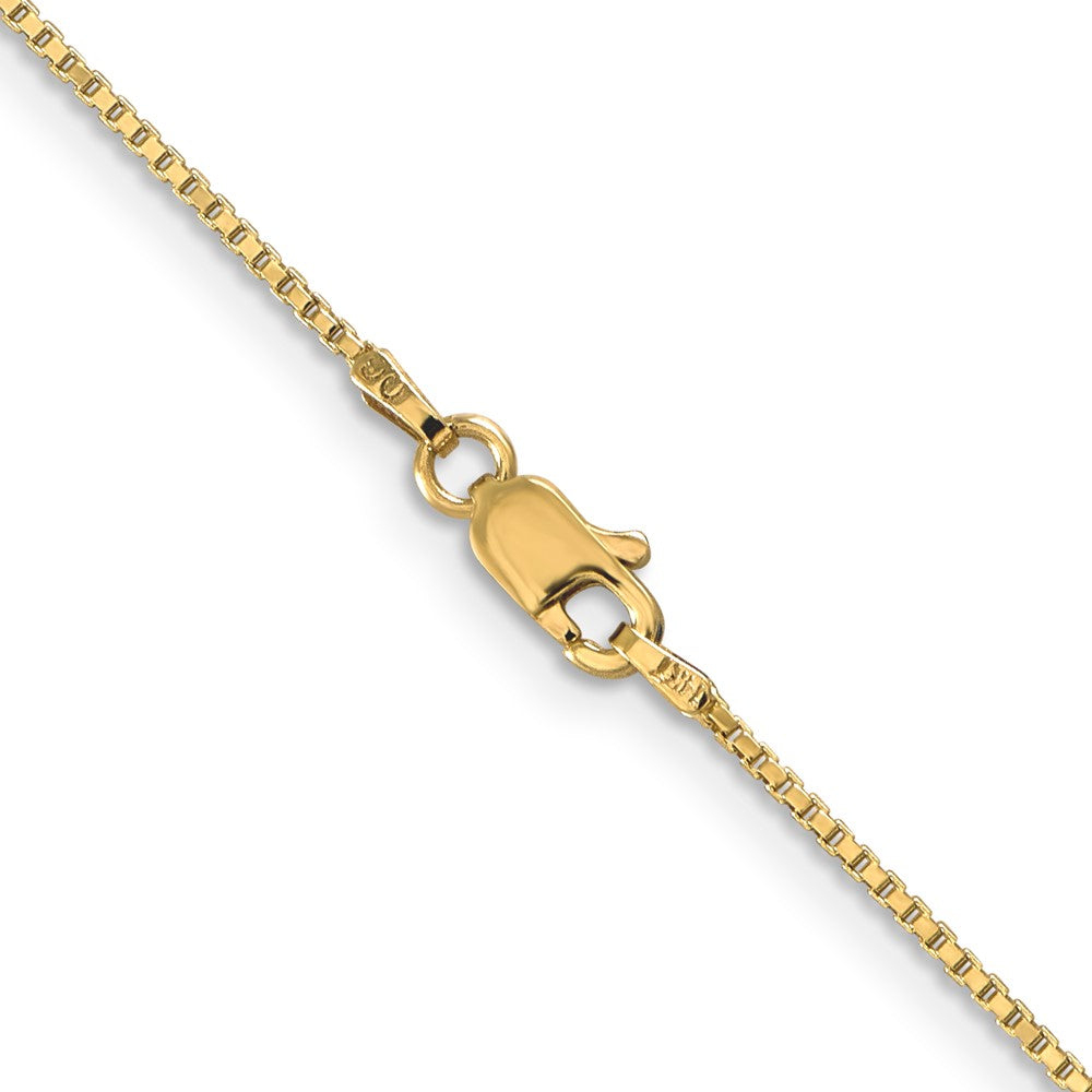 14K 14 inch 1mm Box with Lobster Clasp Chain-BOX100-14 – Zhaveri