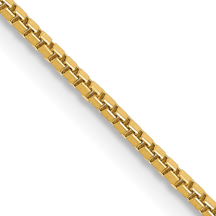 14k 1mm Box Chain-BOX100-18