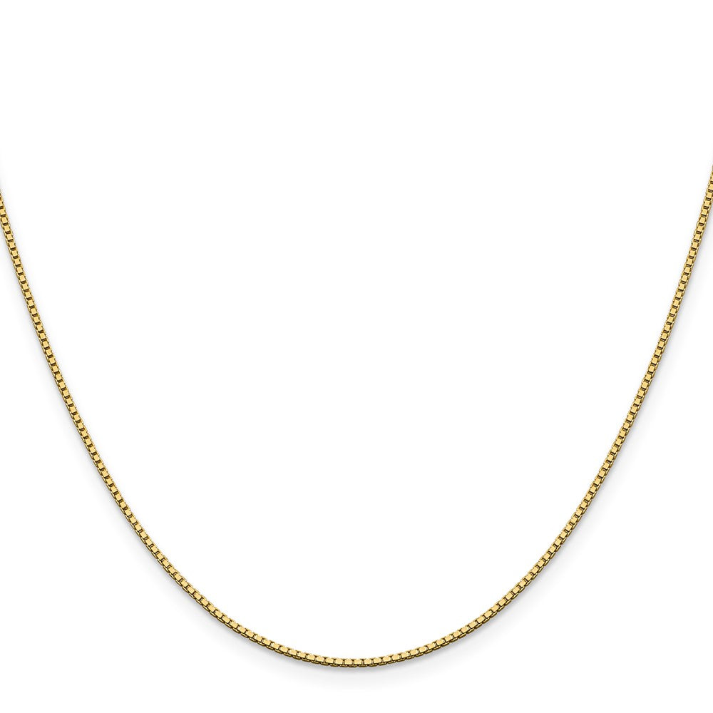 14K 20 inch 1.05mm Box with Lobster Clasp Chain-BOX105-20