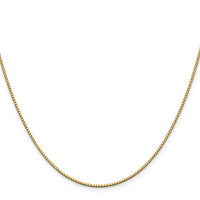 14K 20 inch 1.05mm Box with Lobster Clasp Chain-BOX105-20