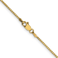 14K 20 inch 1.05mm Box with Lobster Clasp Chain-BOX105-20