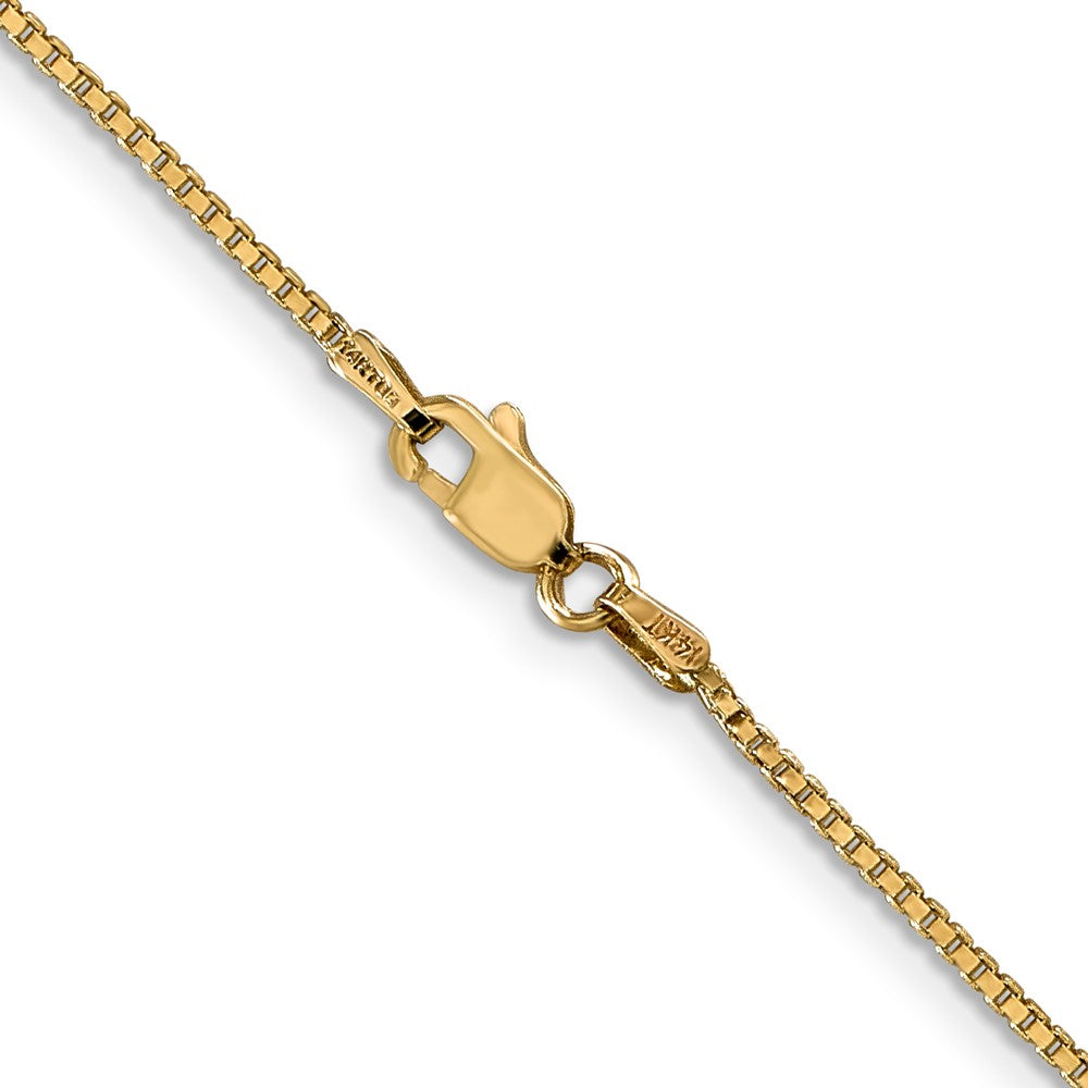 14K 24 inch 1.1mm Box with Lobster Clasp Chain-BOX110-24