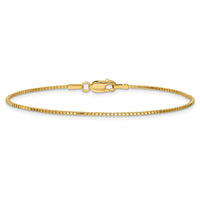 14k 1.1mm Box Chain Anklet-BOX110-9