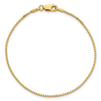 14k 1.1mm Box Chain Anklet-BOX110-9