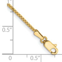 14k 1.1mm Box Chain Anklet-BOX110-9