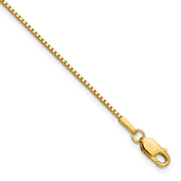 14k 1.1mm Box Chain Anklet-BOX110-9