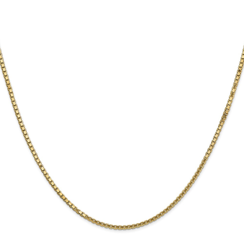 14K 28 inch 1.5mm Box with Lobster Clasp Chain-BOX150-28