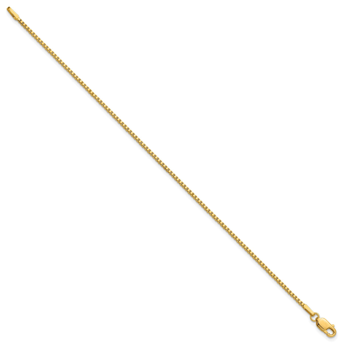 14k 1.5mm Box Chain Anklet-BOX150-9