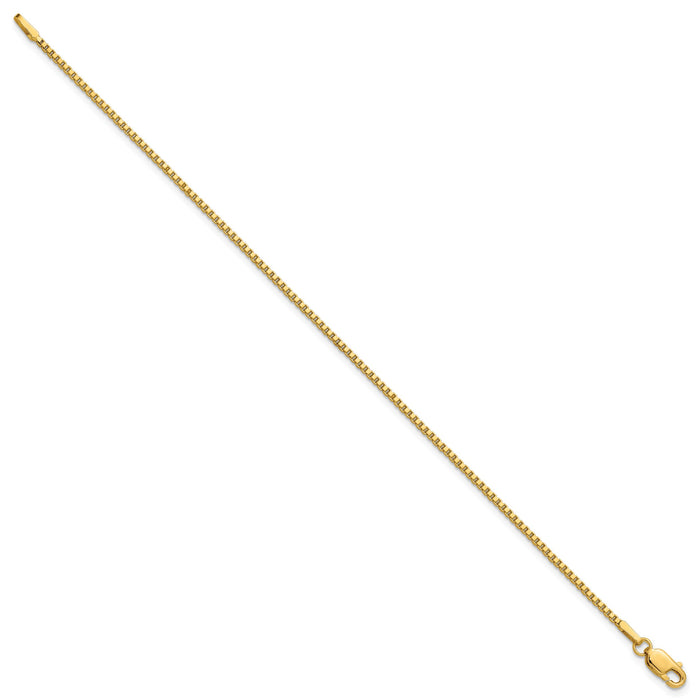 14k 1.5mm Box Chain Anklet-BOX150-9