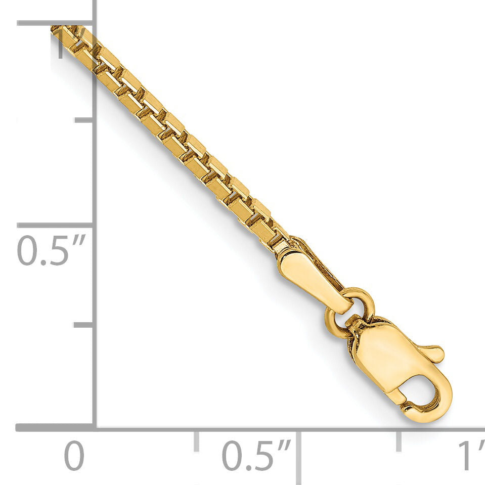 14k 1.5mm Box Chain Anklet-BOX150-9