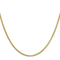 14K 16 inch 1.9mm Box with Lobster Clasp Chain-BOX200-16