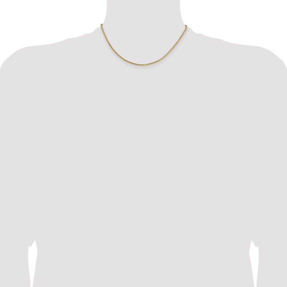 14K 16 inch 1.9mm Box with Lobster Clasp Chain-BOX200-16