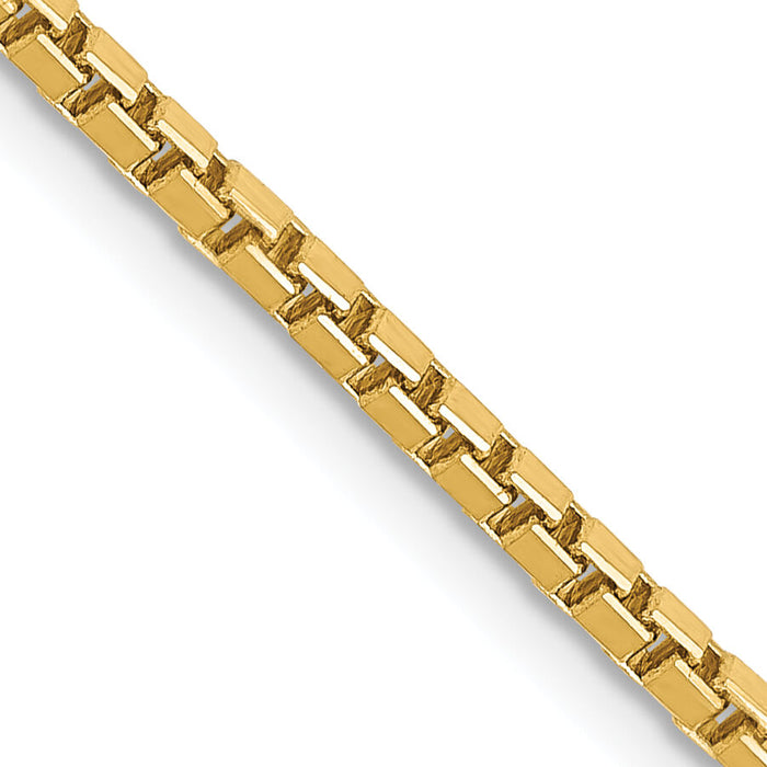 14k 1.9mm Box Chain-BOX200-28
