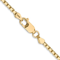 14K 28 inch 2.5mm Box with Lobster Clasp Chain-BOX250-28