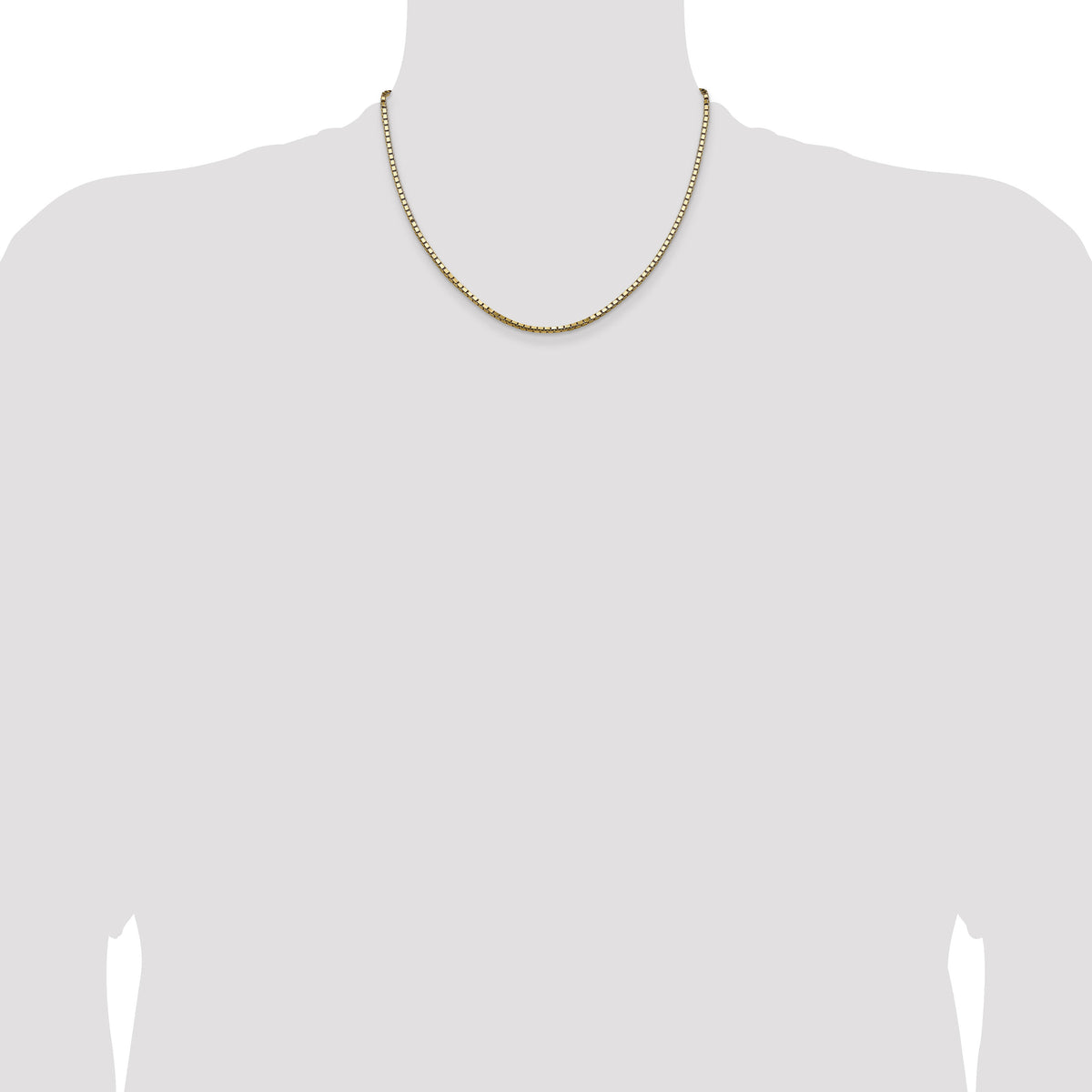 14k 2.5mm Box Chain-BOX250-18