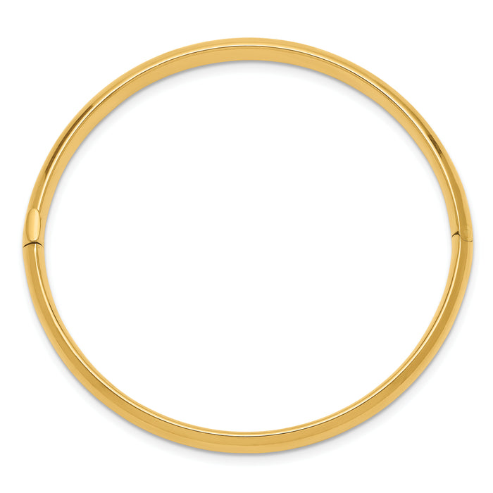14k 3/16 Polished Hinged Baby Bangle-BP3/16
