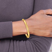 14k 3/16 Polished Hinged Baby Bangle-BP3/16