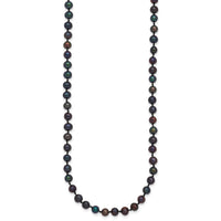 14k 4-5mm Black Near Round Freshwater Cultured Pearl Necklace-BPN040-20