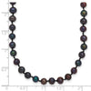 14k 4-5mm Black Near Round Freshwater Cultured Pearl Necklace-BPN040-16