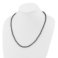 14k 4-5mm Black Near Round Freshwater Cultured Pearl Necklace-BPN040-20