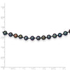 14k 5-6mm Black Near Round Freshwater Cultured Pearl Necklace-BPN050-20